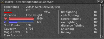 Signature for player Boxer