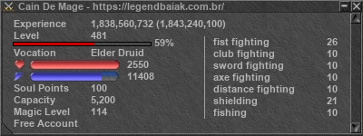 Signature for player Cain De Mage